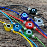 EVIL EYE PROTECTION ~ Adjustable Anklet/Bracelet ~ Green