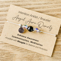 Shungite Amplified INTENTION Anklet/Bracelet - Angel Aura Quartz