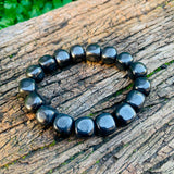 Authentic Shungite Cube Bead Bracelet (Medium)BCUBE03