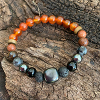 Shungite Amplified SACRAL Chakra Bracelet ~ Medium [#32]