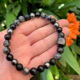 Shungite Amplified Chakra Bracelet PROTECTION / BOUNDARIES ~ Large+ [#26]