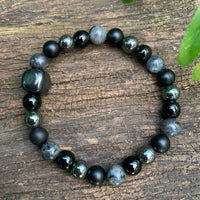 Shungite Amplified Chakra Bracelet PROTECTION / BOUNDARIES ~ Medium [#30]