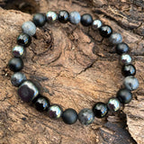 Shungite Amplified Chakra Bracelet PROTECTION / BOUNDARIES ~ Medium [#30]