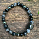 Shungite Amplified Chakra Bracelet PROTECTION / BOUNDARIES ~ Medium+ [#34]