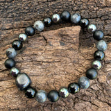 Shungite Amplified Chakra Bracelet PROTECTION / BOUNDARIES ~ Medium [#36]