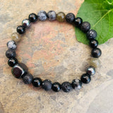 Shungite Amplified Chakra Bracelet [#30P] ~ PROTECTION / BOUNDARIES ~ Large