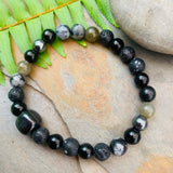 Shungite Amplified Chakra Bracelet [#30P] ~ PROTECTION / BOUNDARIES ~ Large