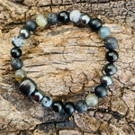 Shungite Amplified Chakra Bracelet [#34P] ~ PROTECTION / BOUNDARIES ~ Medium+