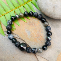 Shungite Amplified Chakra Bracelet [#38P] ~ PROTECTION / BOUNDARIES ~ Medium