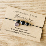 Shungite Amplified INTENTION Anklet/Bracelet - Black Onyx