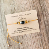 Shungite Amplified INTENTION Anklet/Bracelet - Citrine