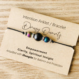 Shungite Amplified INTENTION Anklet/Bracelet - Druzy