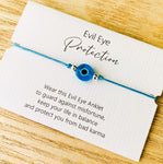 EVIL EYE PROTECTION ~ Adjustable Anklet/Bracelet ~ Light Blue