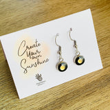 Shungite Earrings [Resin] - Gold Highlights SMALL