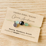 Shungite Amplified INTENTION Anklet/Bracelet - Green Aventurine