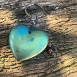 HARMONIC HEART Keyring/Bag Charm ~ Orgone/Shungite in Resin  ~ #1 FLOWER