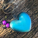 HARMONIC HEART Keyring/Bag Charm ~ Orgone/Shungite in Resin  ~ #5