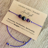 Shungite Amplified INTENTION Anklet/Bracelet - Amethyst