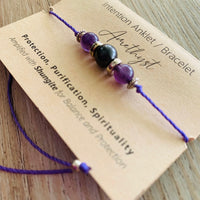 Shungite Amplified INTENTION Anklet/Bracelet - Amethyst