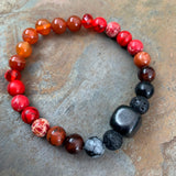 Shungite Amplified ROOT Chakra Bracelet ~ Medium [#24]