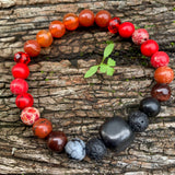 Shungite Amplified ROOT Chakra Bracelet ~ Medium [#24]