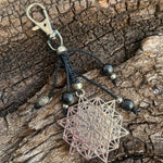 Shungite amplified Keyring/Charm ~ SACRED GEOMETRY