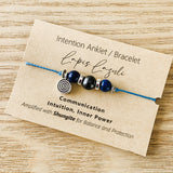 Shungite Amplified INTENTION Anklet/Bracelet - Lapis Lazuli