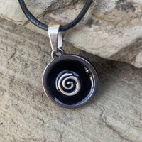 Shungite Amplified Spiral Pendant #HVSPL