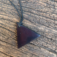 Authentic [C60] Solid Shungite Pendant ~ TRIANGLE (#1UP)