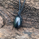 Authentic [C60] Solid Shungite Pendant ~ TUMBLE