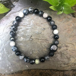 Shungite Amplified Chakra Bracelet PROTECTION / BOUNDARIES ~ Extra Large [#24]