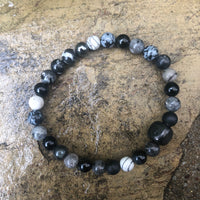 Shungite Amplified Chakra Bracelet PROTECTION / BOUNDARIES ~ Extra Large [#24]