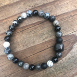 Shungite Amplified Chakra Bracelet PROTECTION / BOUNDARIES ~ Extra Large [#24]