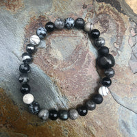 Shungite Amplified Chakra Bracelet PROTECTION / BOUNDARIES ~ Extra Large [#24]