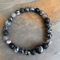 Shungite Amplified Chakra Bracelet PROTECTION / BOUNDARIES ~ Large [#28]