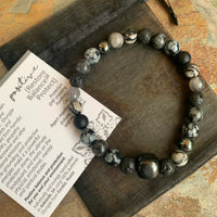 Shungite Amplified Chakra Bracelet PROTECTION / BOUNDARIES ~ Large [#28]