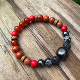 Shungite Amplified ROOT Chakra Bracelet ~ Medium [#26]