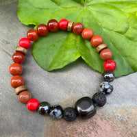 Shungite Amplified ROOT Chakra Bracelet ~ Medium [#26]