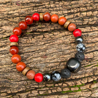 Shungite Amplified ROOT Chakra Bracelet ~ Medium [#26]