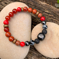 Shungite Amplified ROOT Chakra Bracelet ~ Medium [#26]