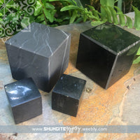 100% Authentic Solid Shungite CUBE 60mm - UNPOLISHED