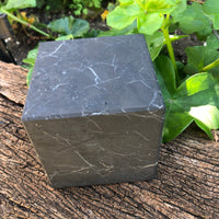 100% Authentic Solid Shungite CUBE 60mm - UNPOLISHED