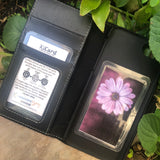 Shungite + CSilver Mobile Phone KiCard ~ EMF Protection ~ PURPLE DAISY