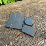 1x Solid SHUNGITE Mobile Phone Plate ~ 40mm x 30mm