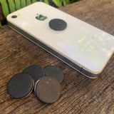 5x Solid SHUNGITE Mobile Phone Disc ~ 18mm (BULK BUY)