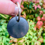 Pet Tag / Keyring - 34mm Shungite Disc ~