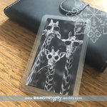 Shungite + CSilver Mobile Phone KiCard ~ EMF Protection ~ COOL GIRAFFES