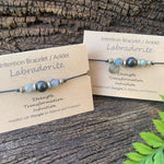 Shungite Amplified INTENTION Anklet/Bracelet - Labradorite