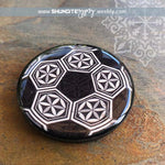 Handcrafted Shungite Resin 40mm Magnet ~ FOOTBALL/FULLERENE