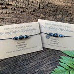 Shungite Amplified INTENTION Anklet/Bracelet - Snowflake Obsidian